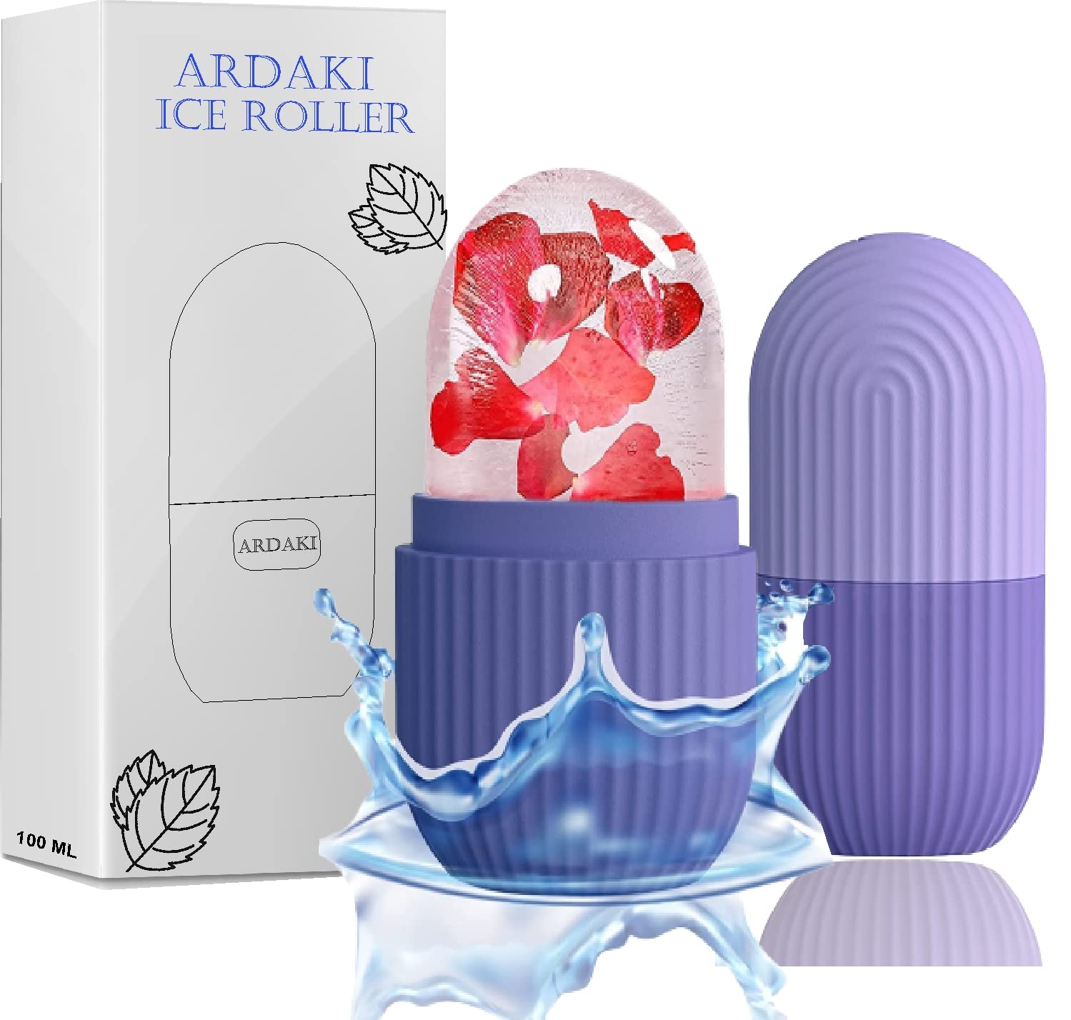 ARDAKI Ice Roller for Face & Neck - Cooling Face Massager to Reduce Wrinkles, Puffy Eyes, Acne & Tighten Pores | Skin Glow Enhancer | Perfect for Morning Routine, Post-Workout Recovery & Spa Relaxation