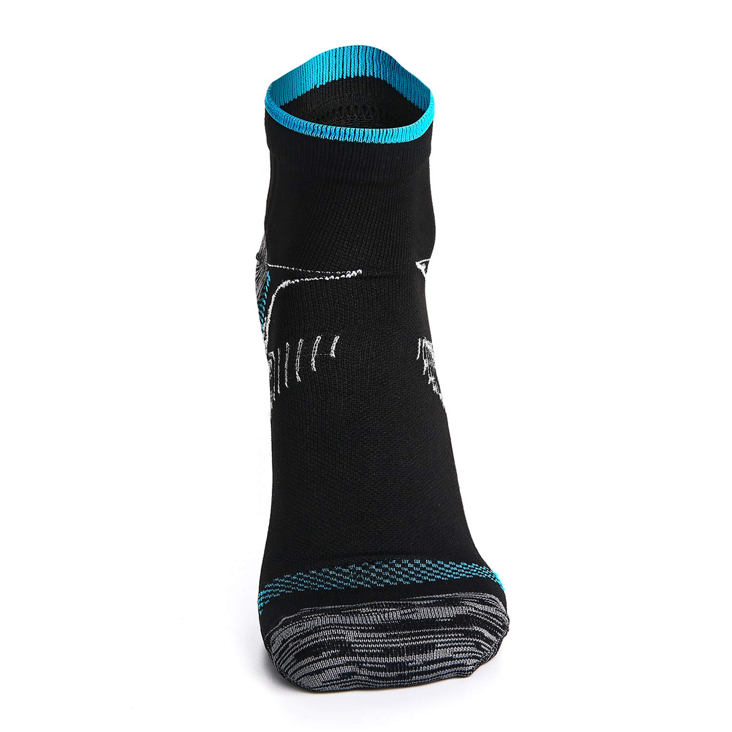 5 Pairs Lightweight Compression Running Socks for Men & Women - Breathable Athletic Sports Socks for Jogging, Hiking, Gym Workouts & Marathon Training
