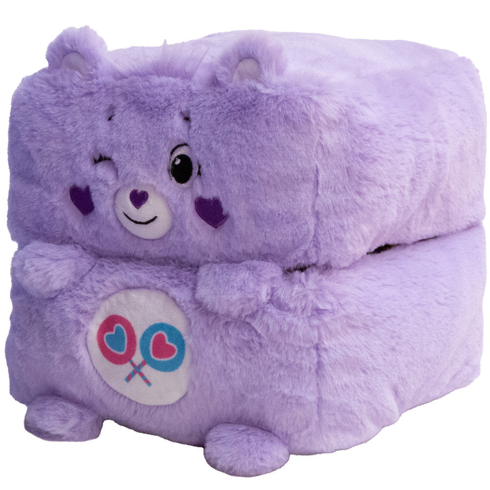 Care Bears Share Bear 10 Inch Soft Plush Stuffed Animal Toy with Pop N' Play Cube - Perfect for Kids' Bedtime, Playtime & Gift Giving
