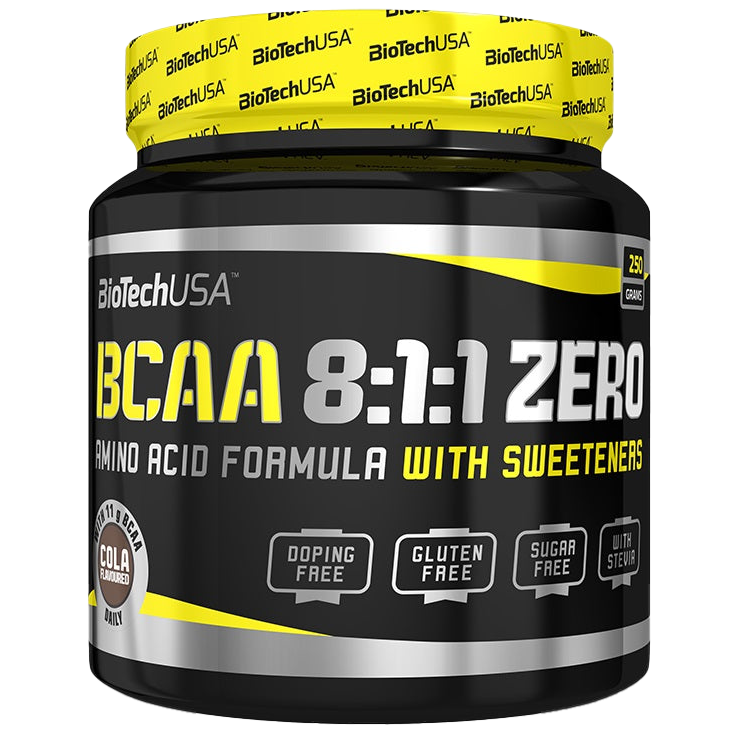 BioTechUSA BCAA 8:1:1 Zero Peach Iced Tea - 250g Branched Chain Amino Acid Supplement for Muscle Recovery & Workout Energy | Pre & Post Workout Drink Mix for Athletes & Fitness Enthusiasts