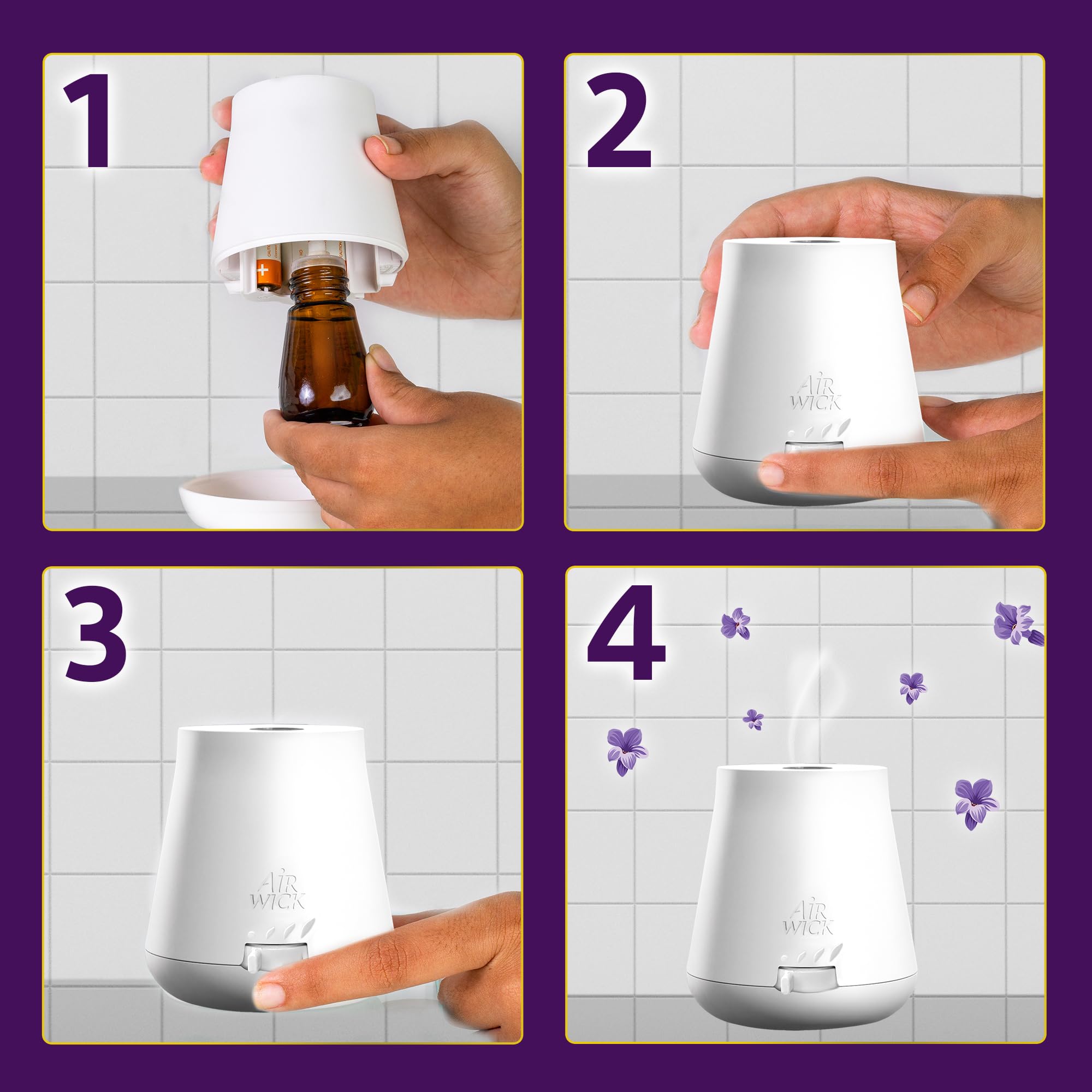 Air Wick Essential Mist Automatic Fragrance Diffuser Refill, Relaxing Lavender Scent - 20ml | Natural Essential Oil Air Freshener Refill for Home & Office | Automatic Spray for Bedroom, Bathroom & Living Room