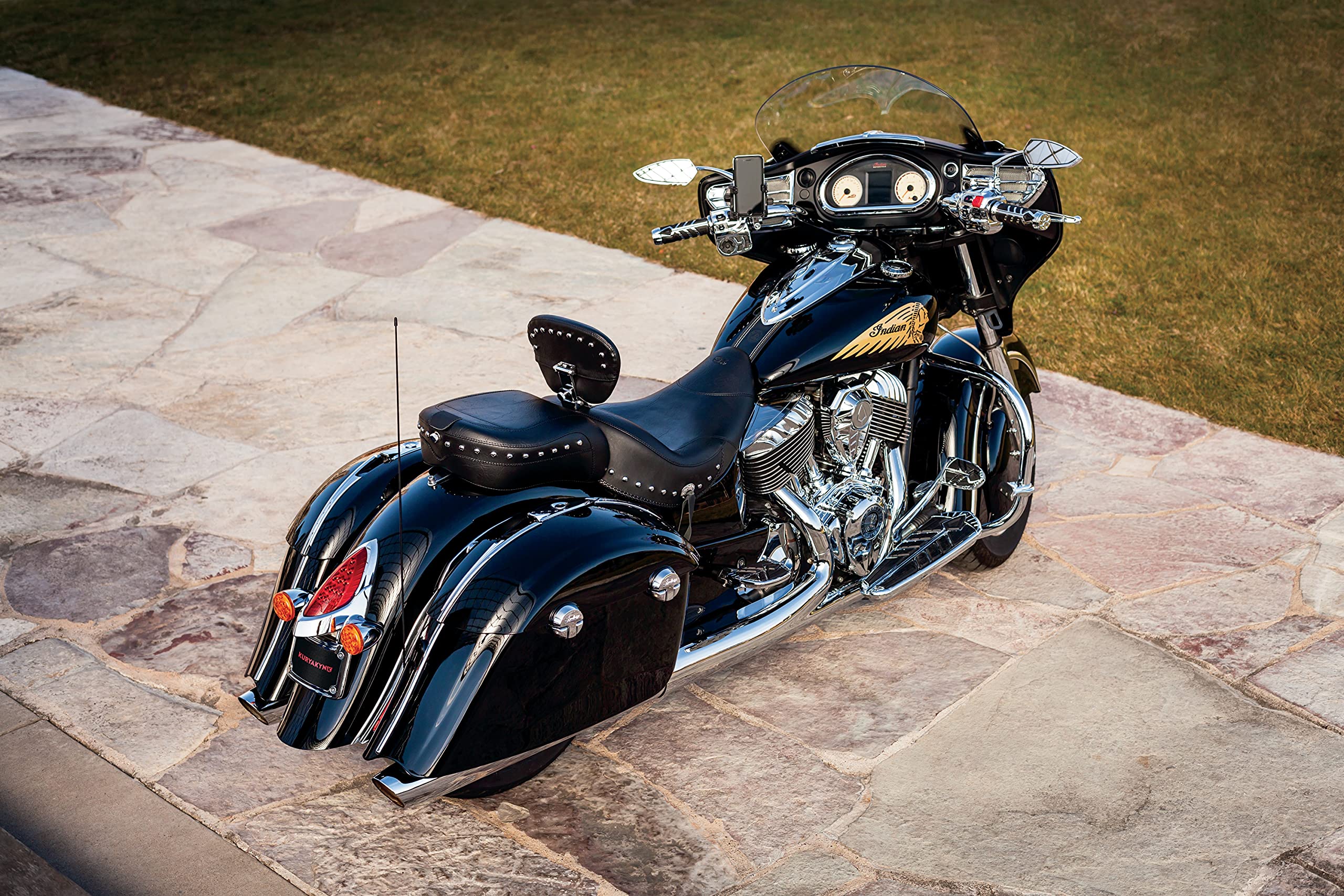 Kuryakyn 2898 LED Rear Fender Strip Lights for Indian Motorcycles - Plug & Play Chrome Accent Lighting - Perfect for Night Riding & Custom Bike Builds