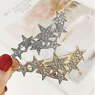 Glamifirsto Crystal Star Hair Clip for Women & Girls - Rhinestone Hair Accessories for Bangs, Parties, Weddings & Everyday Wear
