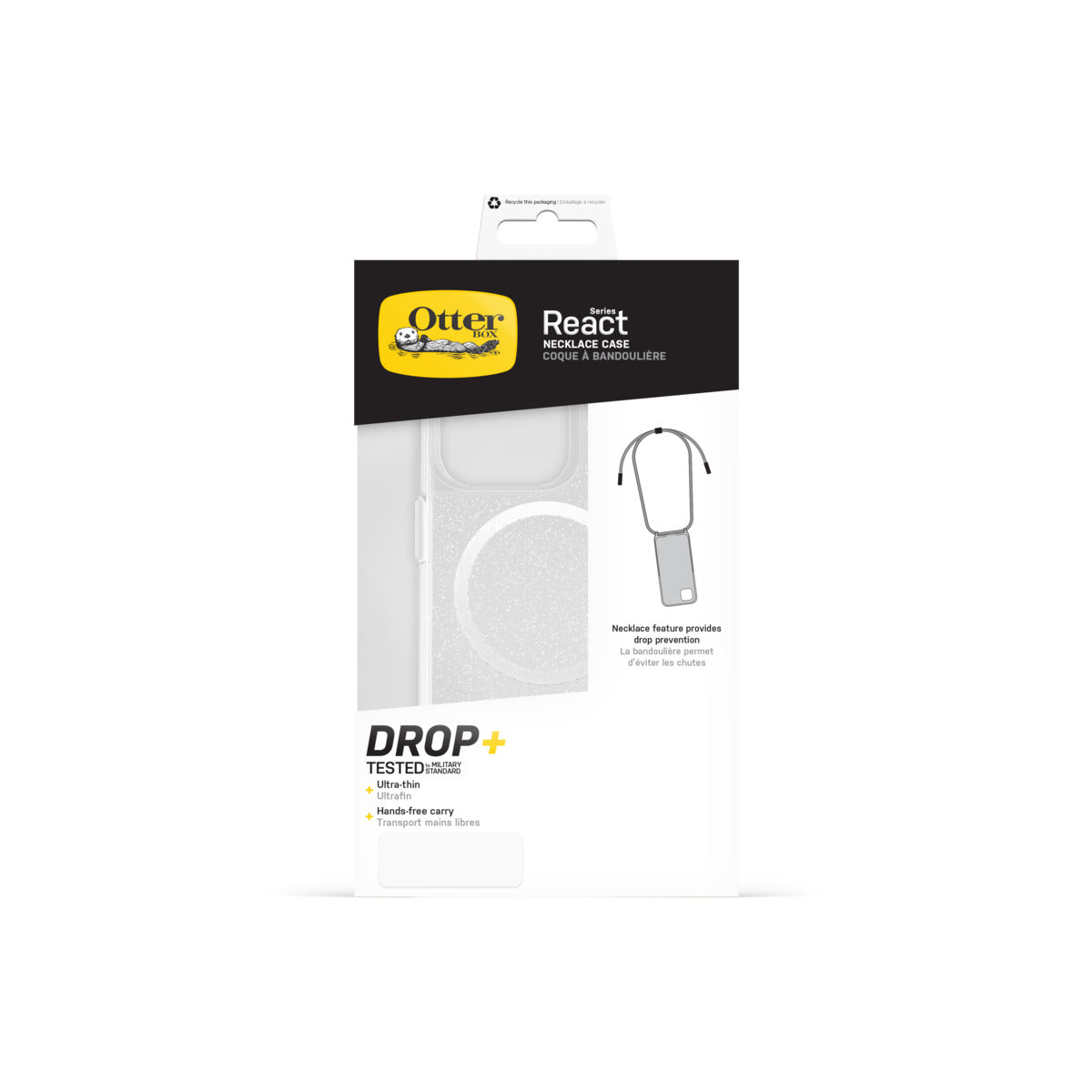 Otterbox React Series Necklace Lanyard Strap for MagSafe - Compatible with iPhone 15 Pro - Hands-Free Carrying Solution for Work, Travel & Outdoor Activities