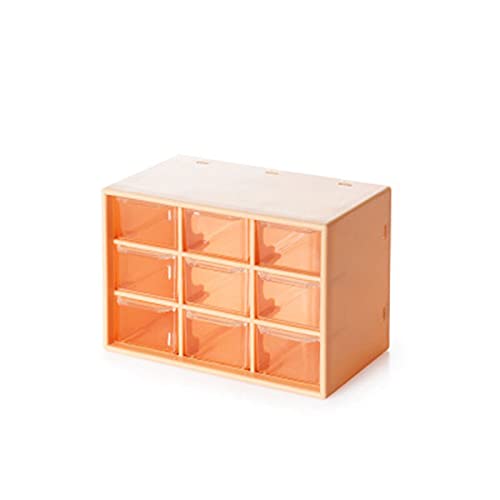 9-Grid Plastic Cosmetic Display Case & Jewelry Organizer - Desktop Storage Box for Earrings, Beads, Makeup Accessories | Perfect for Vanity, Bathroom & Travel Organization