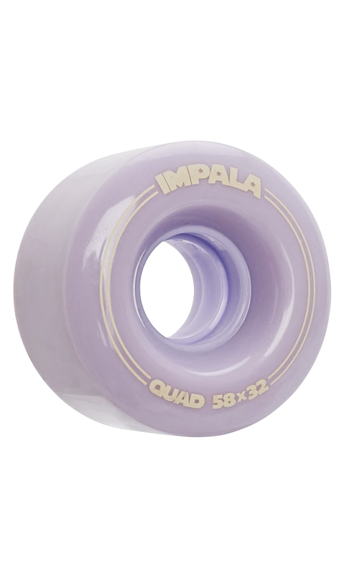 Impala 58mm Pastel Lilac Roller Skating Wheels - 4 Pack Set for Indoor/Outdoor Rink, Park & Trail Skating - Smooth Ride for Artistic & Recreational Skaters