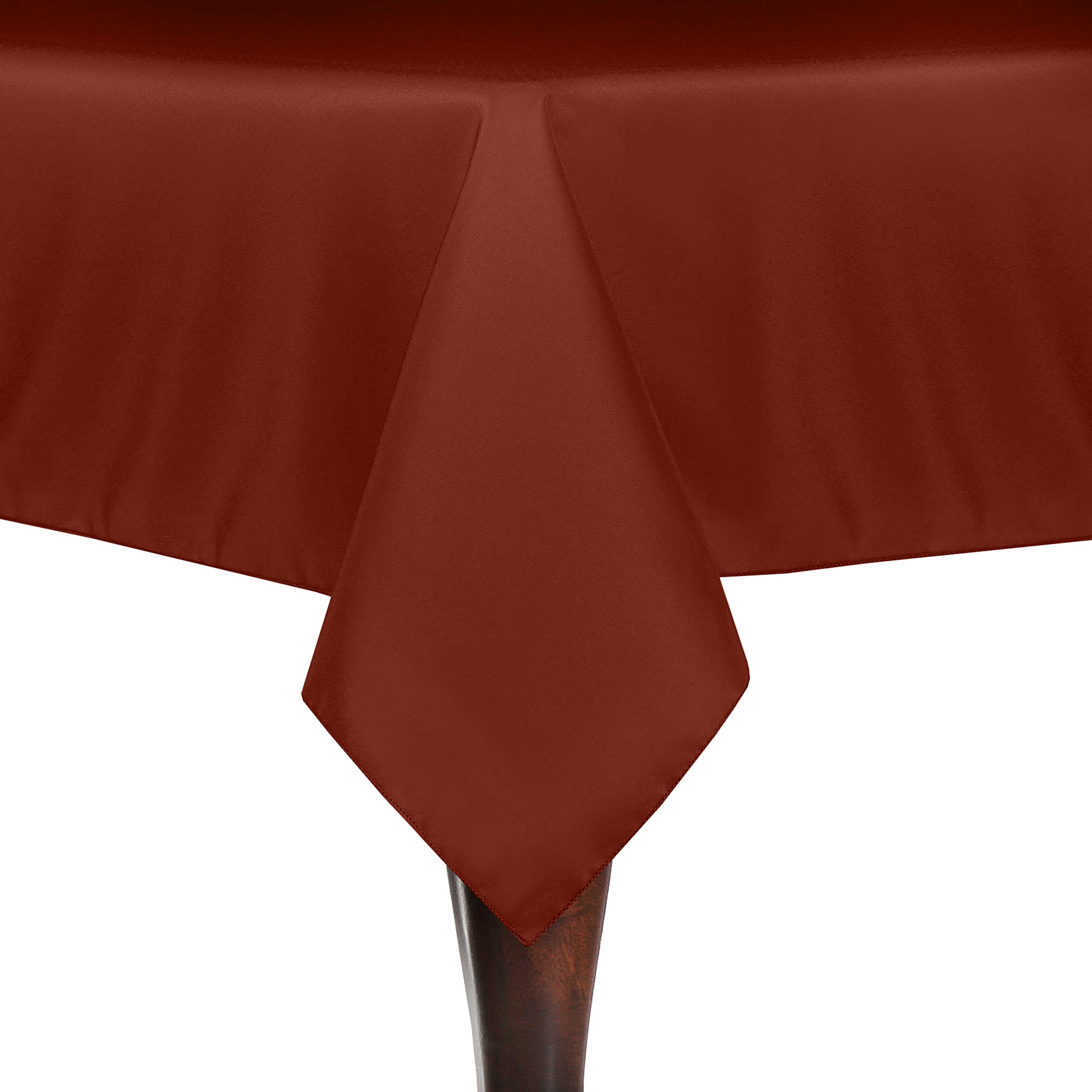 54x120-Inch Polyester Linen Tablecloth - Burnt Orange for Dining & Events