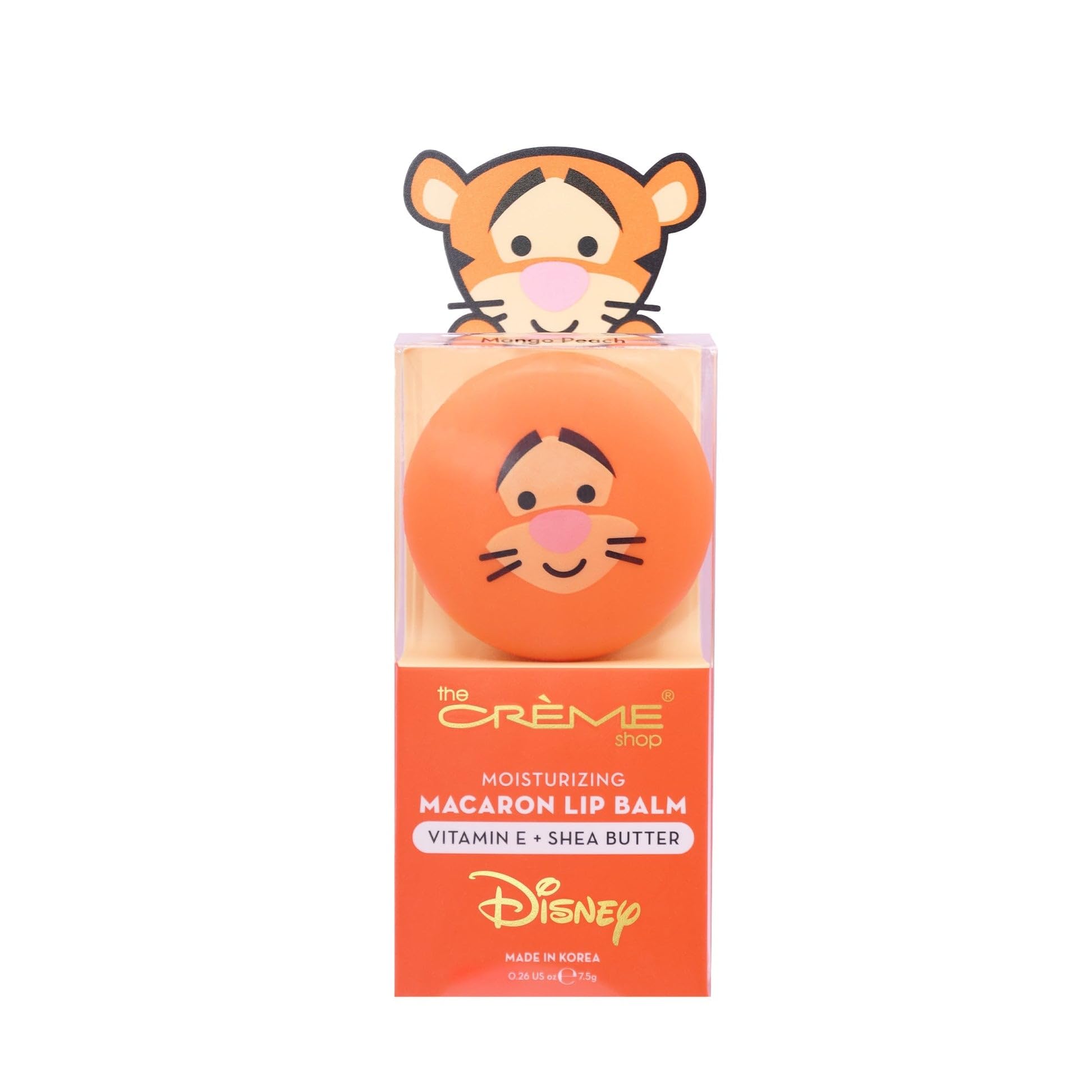Disney Winnie The Pooh Lip Balm - Mango Peach Scented, Vitamin E & Shea Butter for Soft Lips On-The-Go