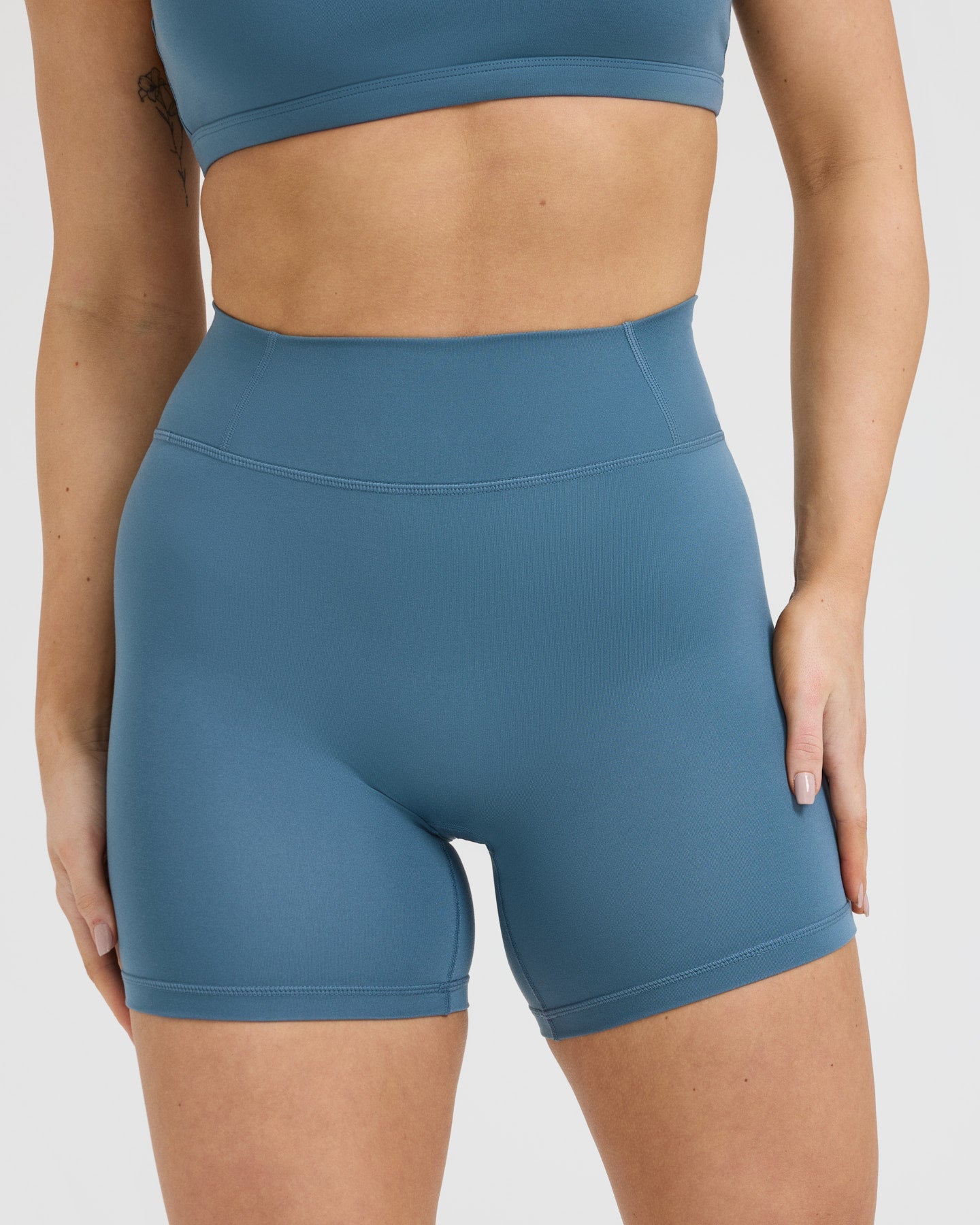 Timeless High Waisted Shorts for Women - Moonstone Blue Denim Shorts | Perfect for Summer, Beach, and Casual Outings