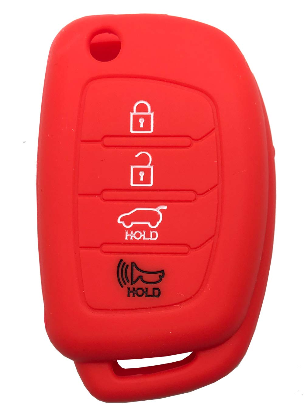 Premium Silicone Key Fob Cover for Hyundai Sonata & Santa Fe - Durable Keyless Entry Remote Control Protector - Perfect for Everyday Use & Car Protection