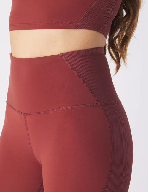 Glyder Women's Tone Up Sculpting Leggings - High Waisted Yoga Pants for Workout & Running, Cabernet Red - Perfect for Gym, Pilates & Everyday Wear