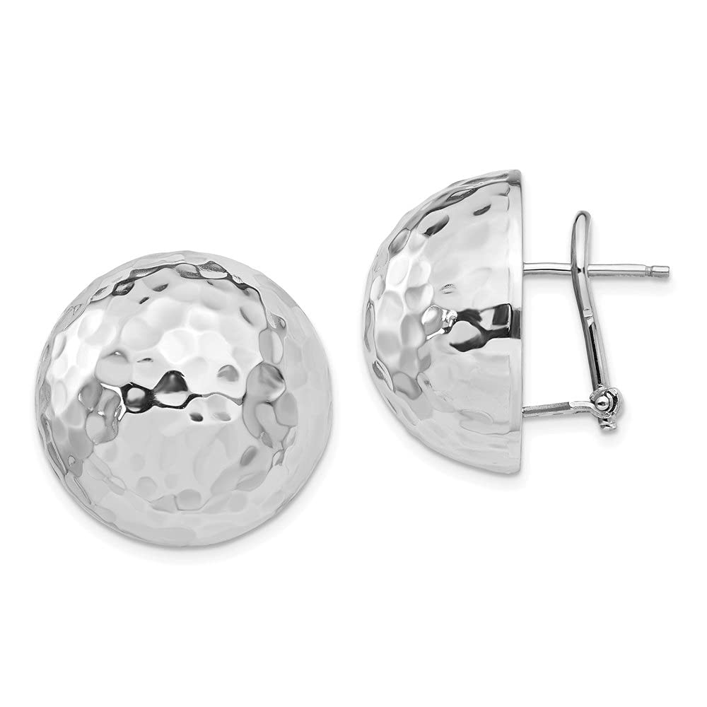 Sterling Silver Hammered Omega Back Dangle Earrings for Women | Elegant Fine Jewelry Gift for Birthday, Anniversary & Special Occasions | Perfect for Parties, Weddings & Everyday Wear