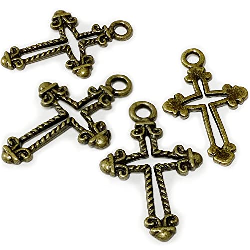 68pcs brass hollow cross