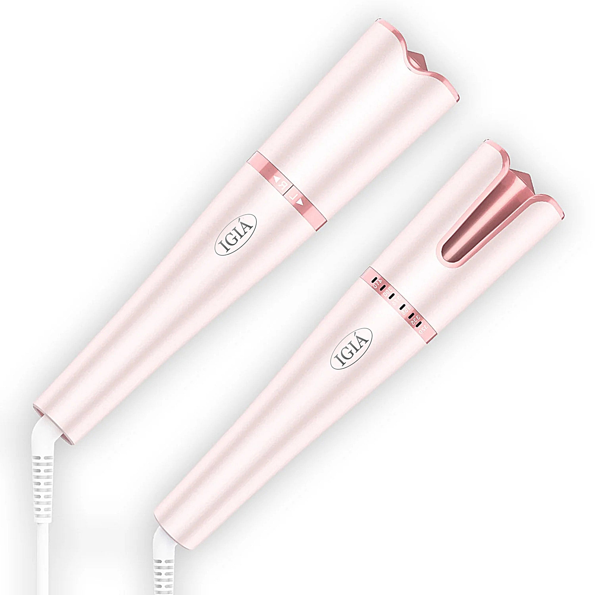 Igiao Auto Hair Curler - Pink Electric Curling Iron for Women, Fast Heating & Tangle-Free Styling - Perfect for Home, Salon, Travel & Special Occasions