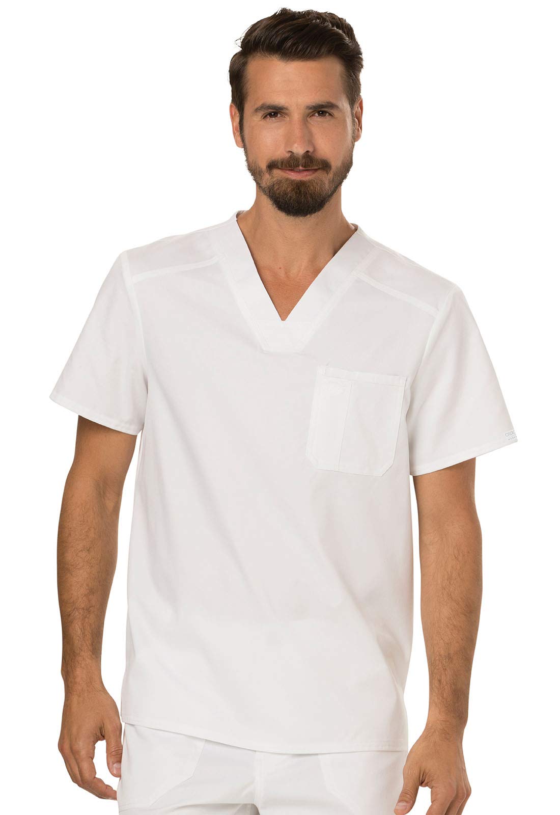 Cherokee Men's Scrubs Top - Comfortable Workwear V-Neck Shirt with Tuckable Design WW690 | Perfect for Nurses, Doctors & Healthcare Professionals