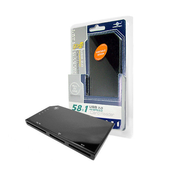 Vantec UGT-CR920 Portable USB 2.0 58-in-1 Multi-Card Reader Writer for SD/CF/Micro SD - Fast Data Transfer for Photographers, Designers & Tech Enthusiasts - Perfect for Digital Cameras, Laptops & Home Office Use