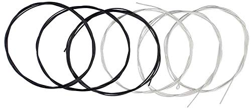 6-Pack C101 Classical Guitar Strings - Black Nylon Fiber with Silver Plating | Professional Quality for Acoustic & Flamenco Guitars | Perfect for Beginners, Students & Performers