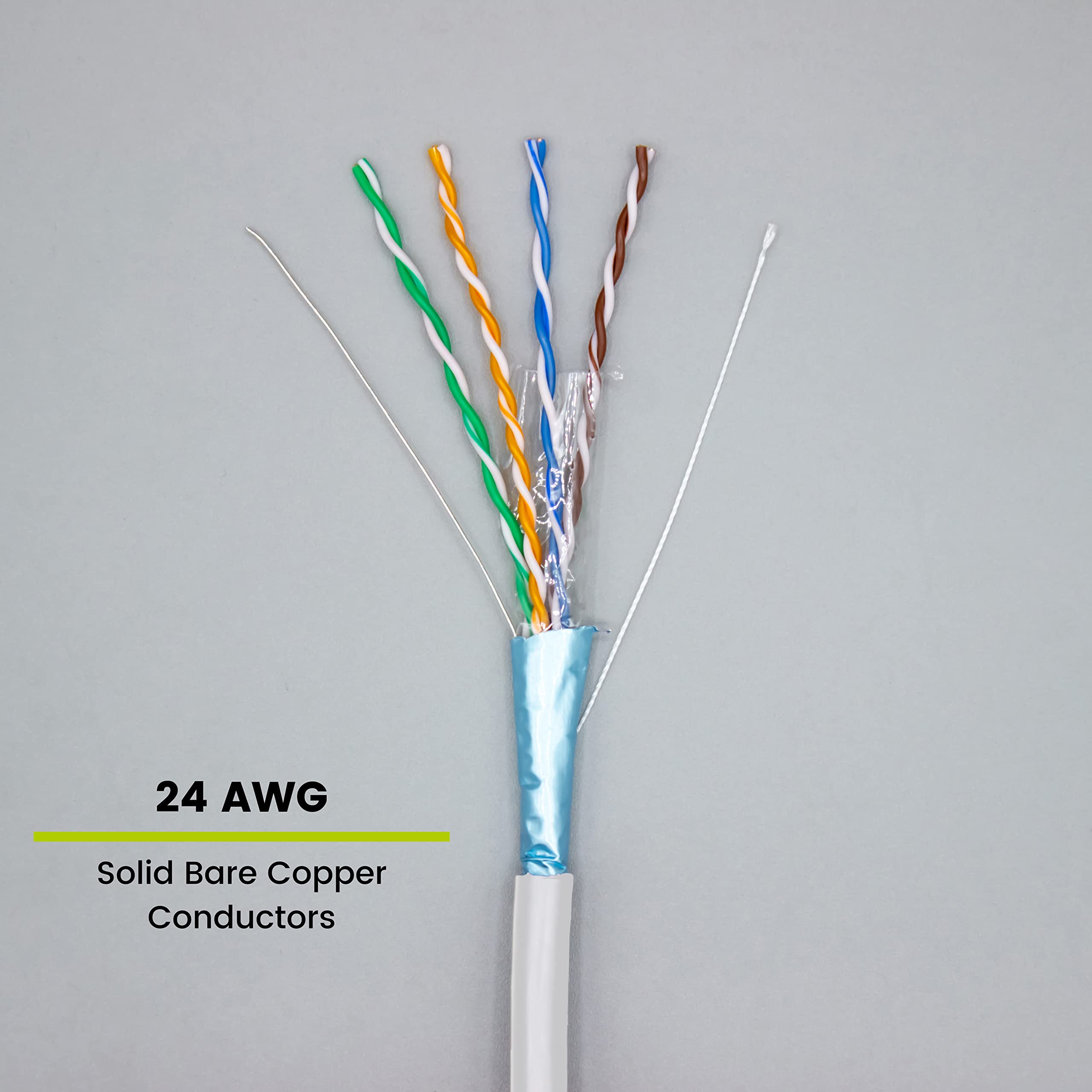 trueCABLE Cat5e Outdoor Shielded Ethernet Cable - 500ft, UV Resistant, CMX Rated, 24AWG Solid Bare Copper, 350MHz, PoE++ (4PPoE) - Perfect for Outdoor Networking, Security Cameras, and Long-Distance Internet Connections