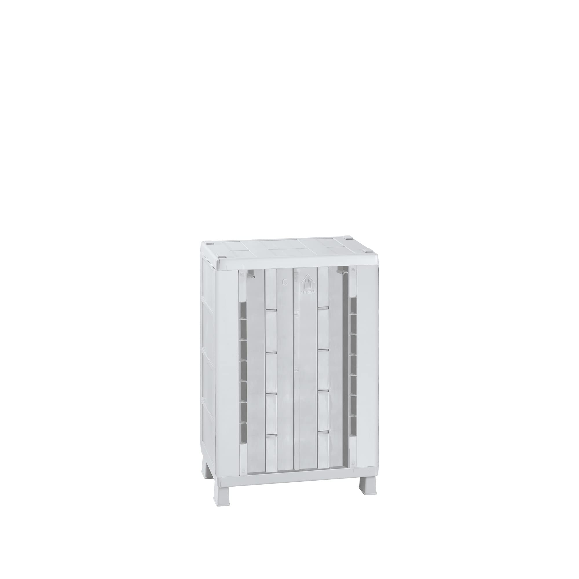 11567 Medium Grey Outdoor Storage Box - Weatherproof & Durable for Patio, Garden, Backyard Organization (Perfect for Cushions, Toys & Pool Accessories)