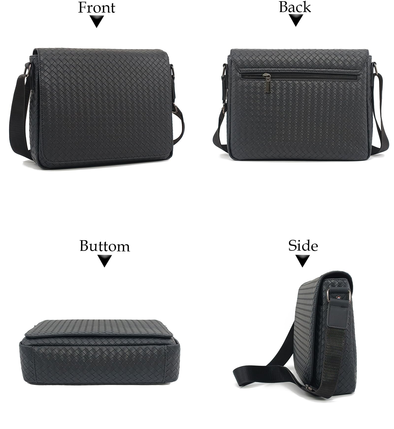 Premium Men's Leather Shoulder Bag - Waterproof & Anti-Scratch Crossbody Messenger Bag for Work, Travel & Daily Use