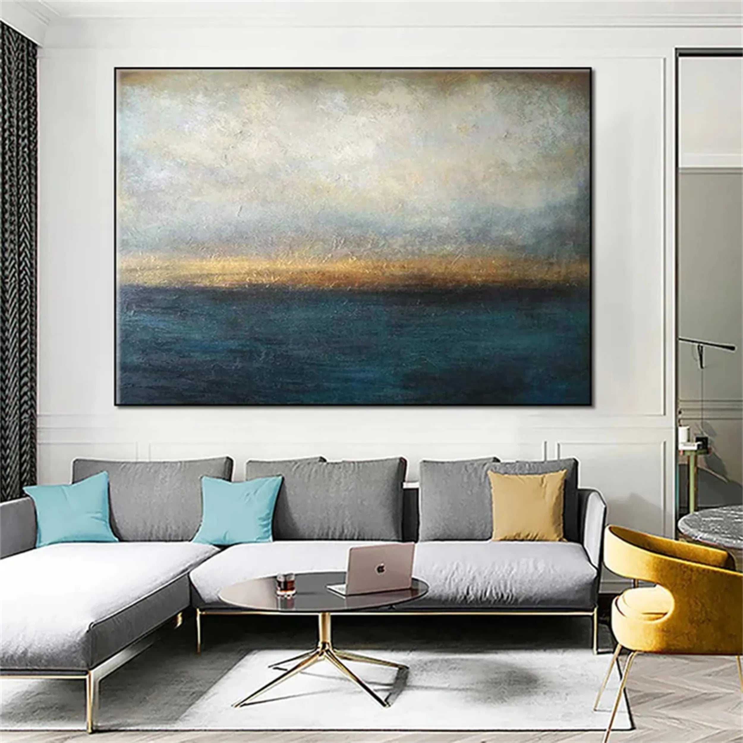 Abstract Painting #AB 128 - Modern Wall Art for Home & Office Decor - Perfect for Living Room, Bedroom, or Workspace