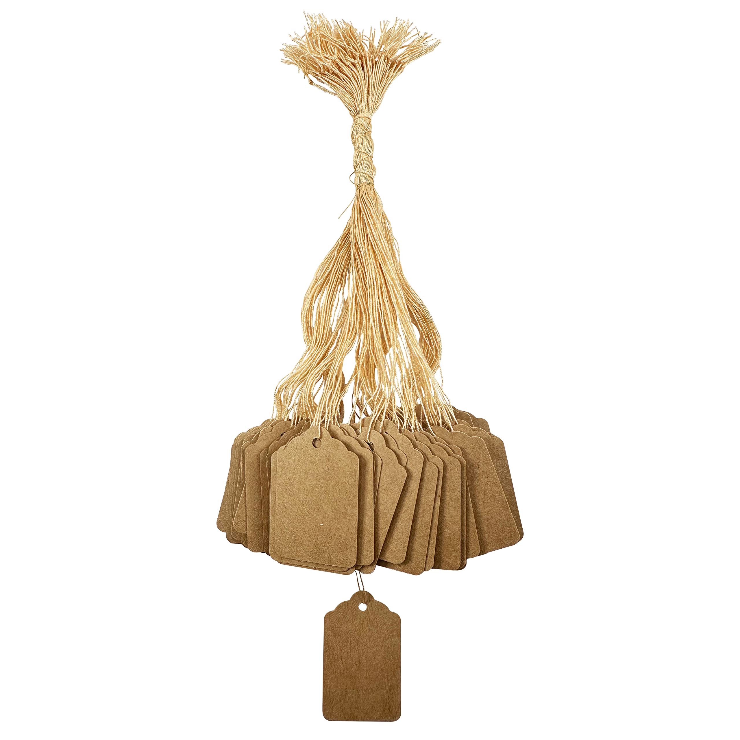 200 Pack Kraft Gift Tags with String - 1 3/16