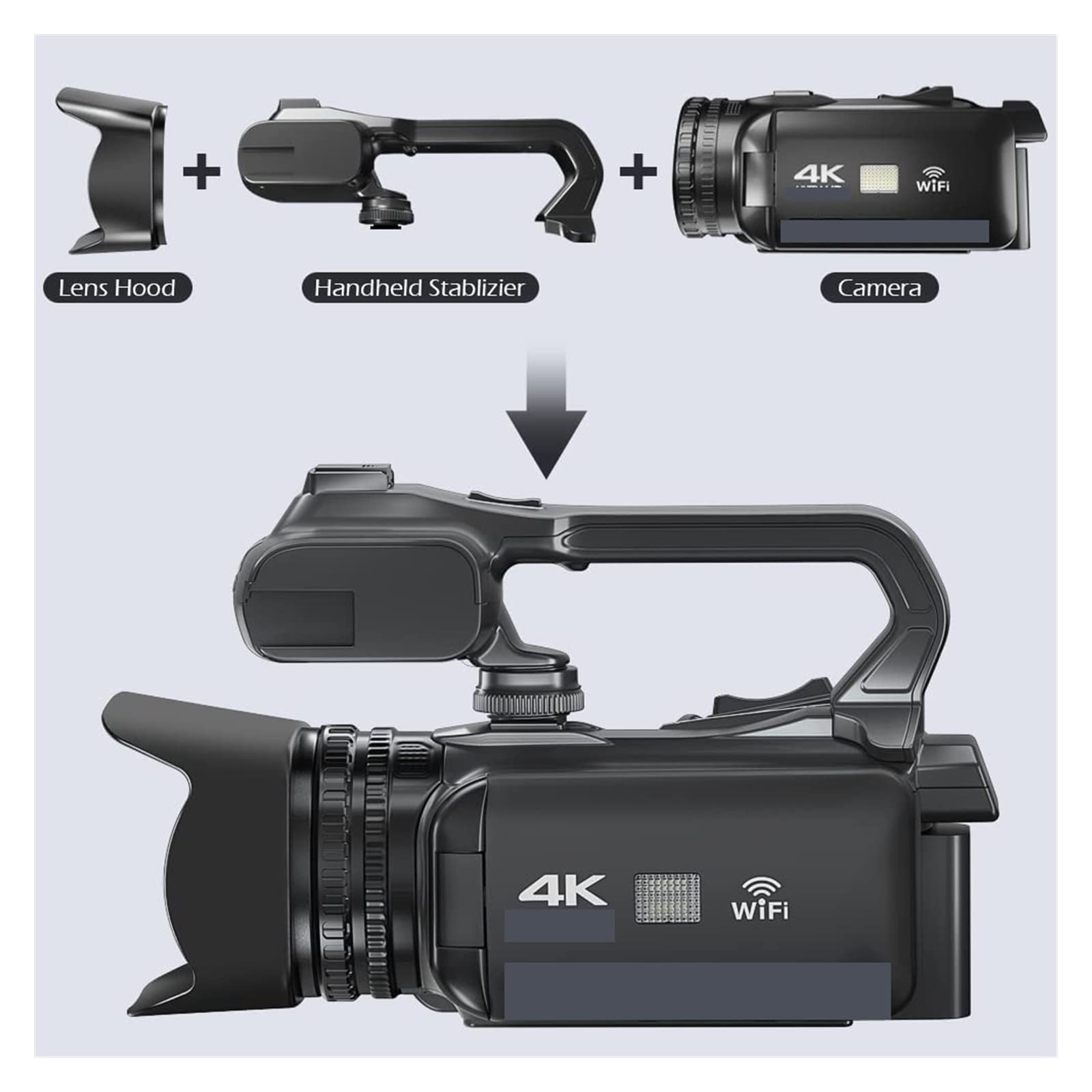 AUBEST 4K HD 64MP Digital Video Camera Camcorder with 18X Zoom, Touch Screen & Auto Focus - Perfect for Vlogging, Live Streaming & Photography (Includes 128GB SD Card) - Ideal for Travel, YouTube Content Creation & Family Events