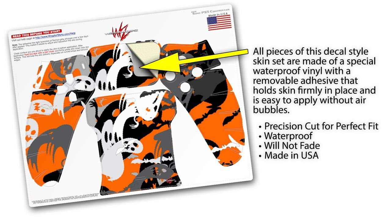 PS5 DualSense Controller Skin Wrap - Halloween Ghosts Design for Gaming & Protection