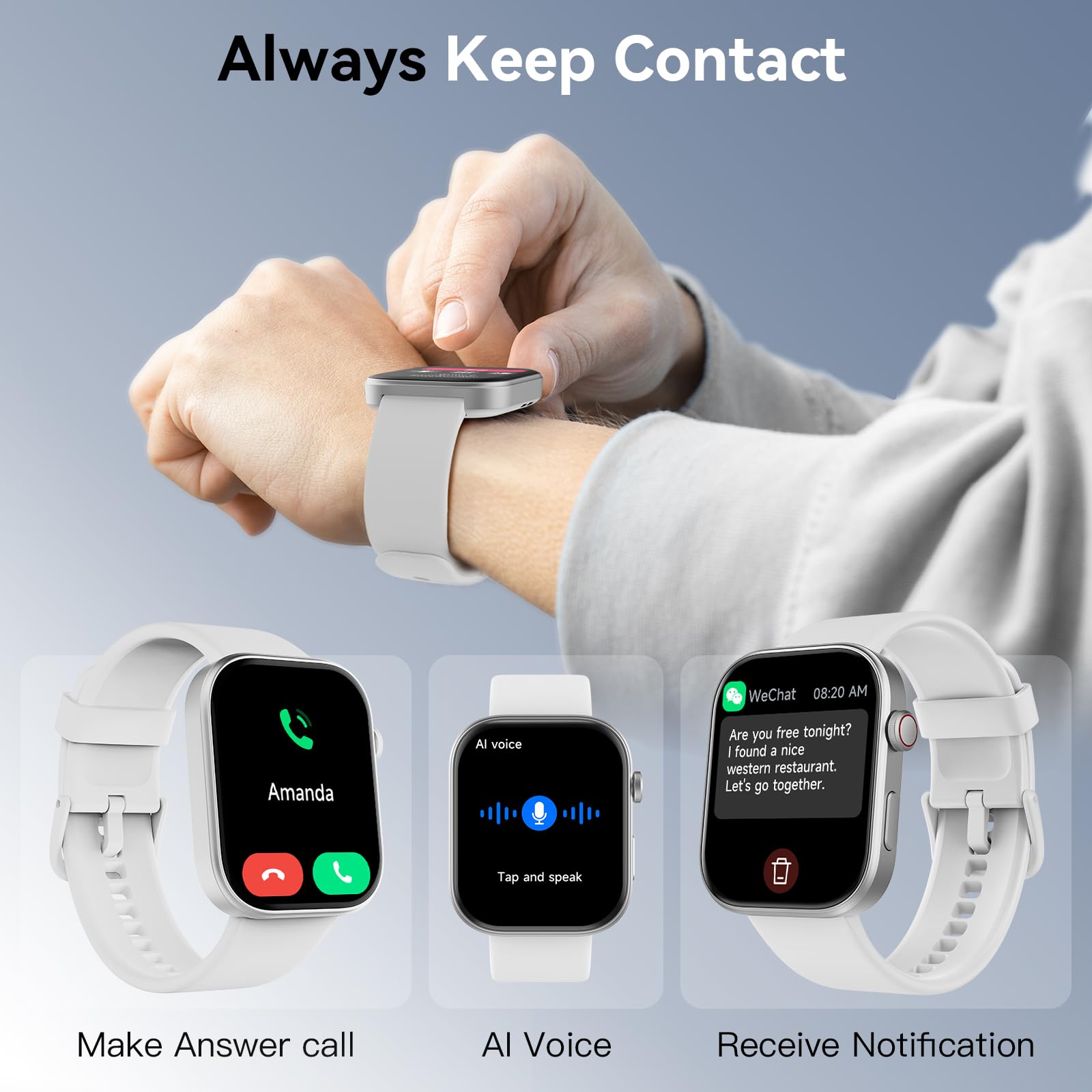 Tensky Smart Watch for Men & Women - 1.99
