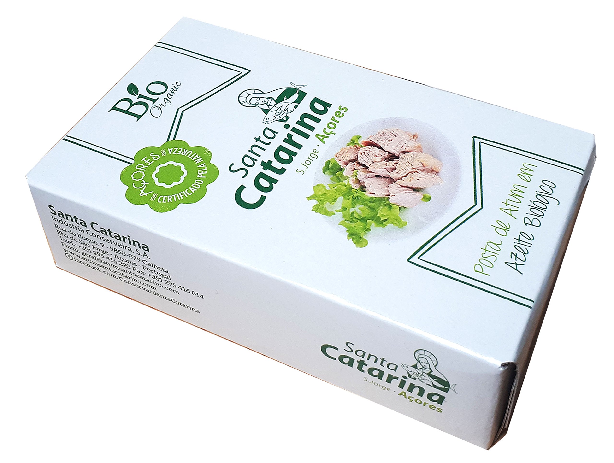 Premium Wild-Caught Tuna in Organic Extra Virgin Olive Oil - 3 Cans x 120g (360g Total) - Santa Catarina, Portugal - Perfect for Salads, Sandwiches & Keto Diet