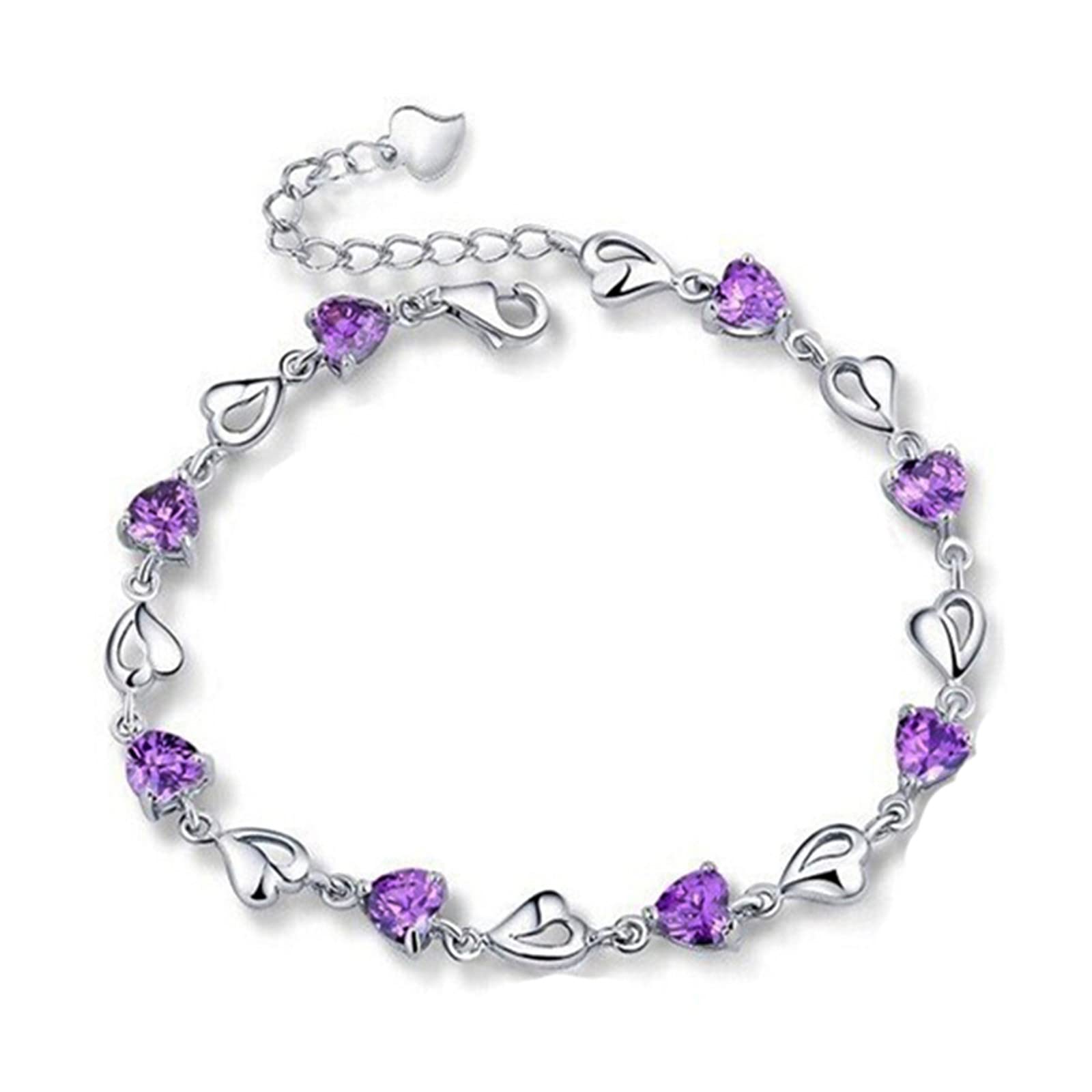 Fashion Women's Heart Charm Bracelet - Elegant Jewelry Gift for Her, Perfect for Valentine's Day, Anniversary & Birthday Presents