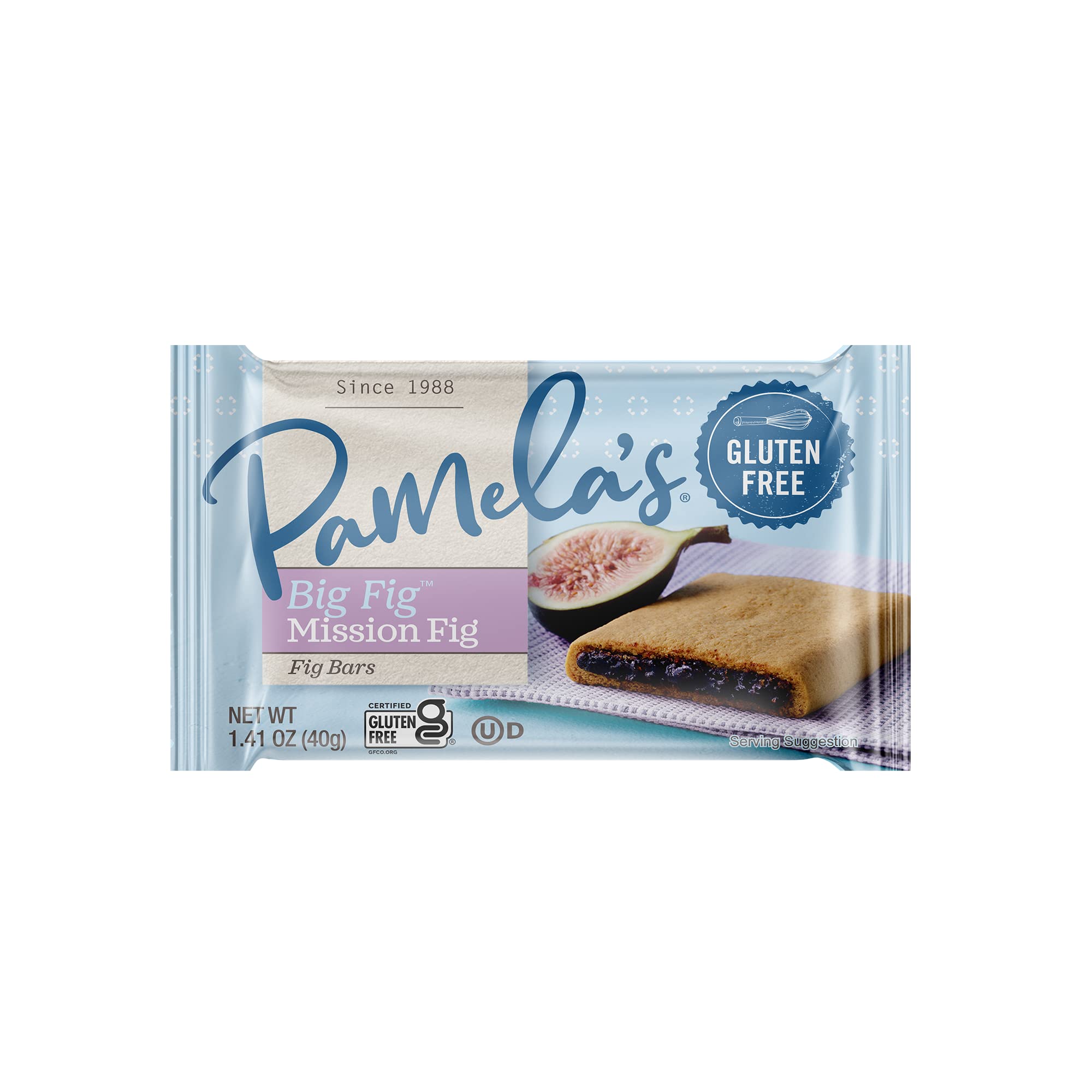 Organic Gluten-Free Giant Fig Cookies by Pamela's - Mission Fig Flavor, 5.64 oz Pack | Perfect for Snacking, Lunchboxes & Gluten-Free Diets