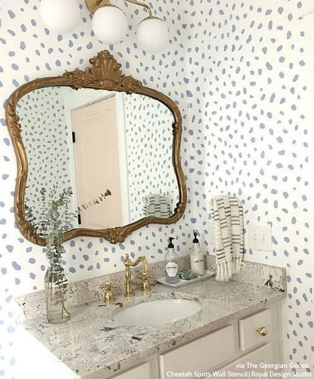 Cheetah Spots Wall Stencil - Reusable DIY Painting Template for Home Decor, Kids Room & Nursery - Create Wild Animal Prints on Walls, Furniture & Crafts