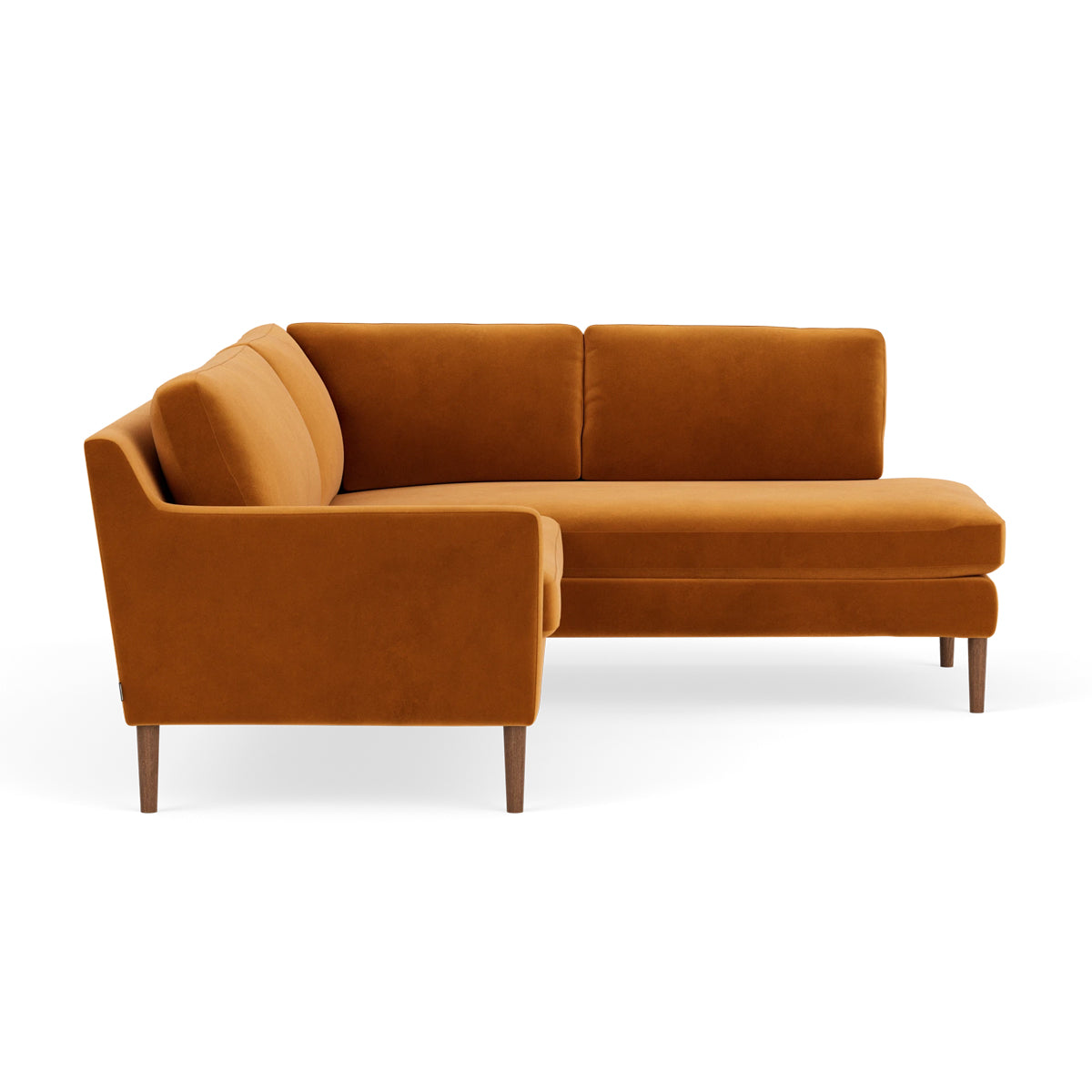 Luxury Velvet Right Corner Sofa - Modern Sectional Couch for Living Room, Small Space & Apartment | Comfortable & Stylish Home Decor