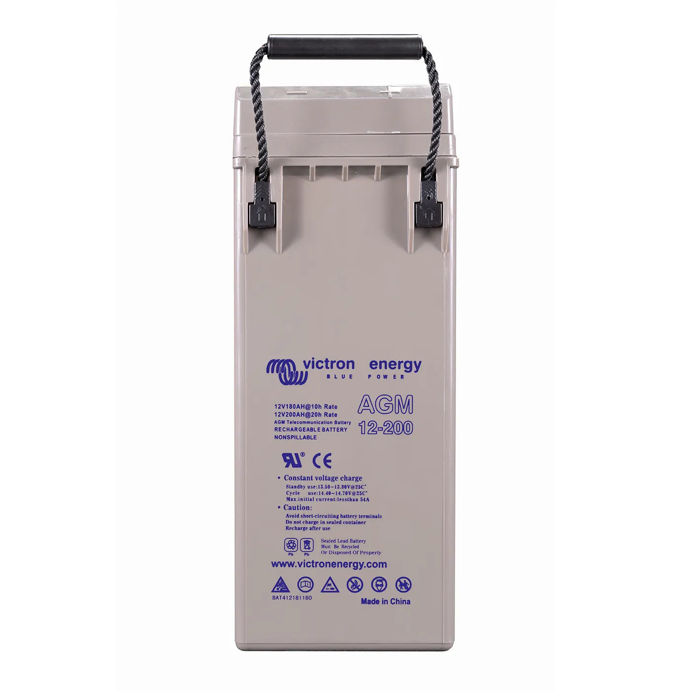Victron Energy AGM Deep Cycle Battery - 12V 100Ah for Solar, RV, Marine & Telecom Use - Reliable Power Storage for Off-Grid & Backup Systems