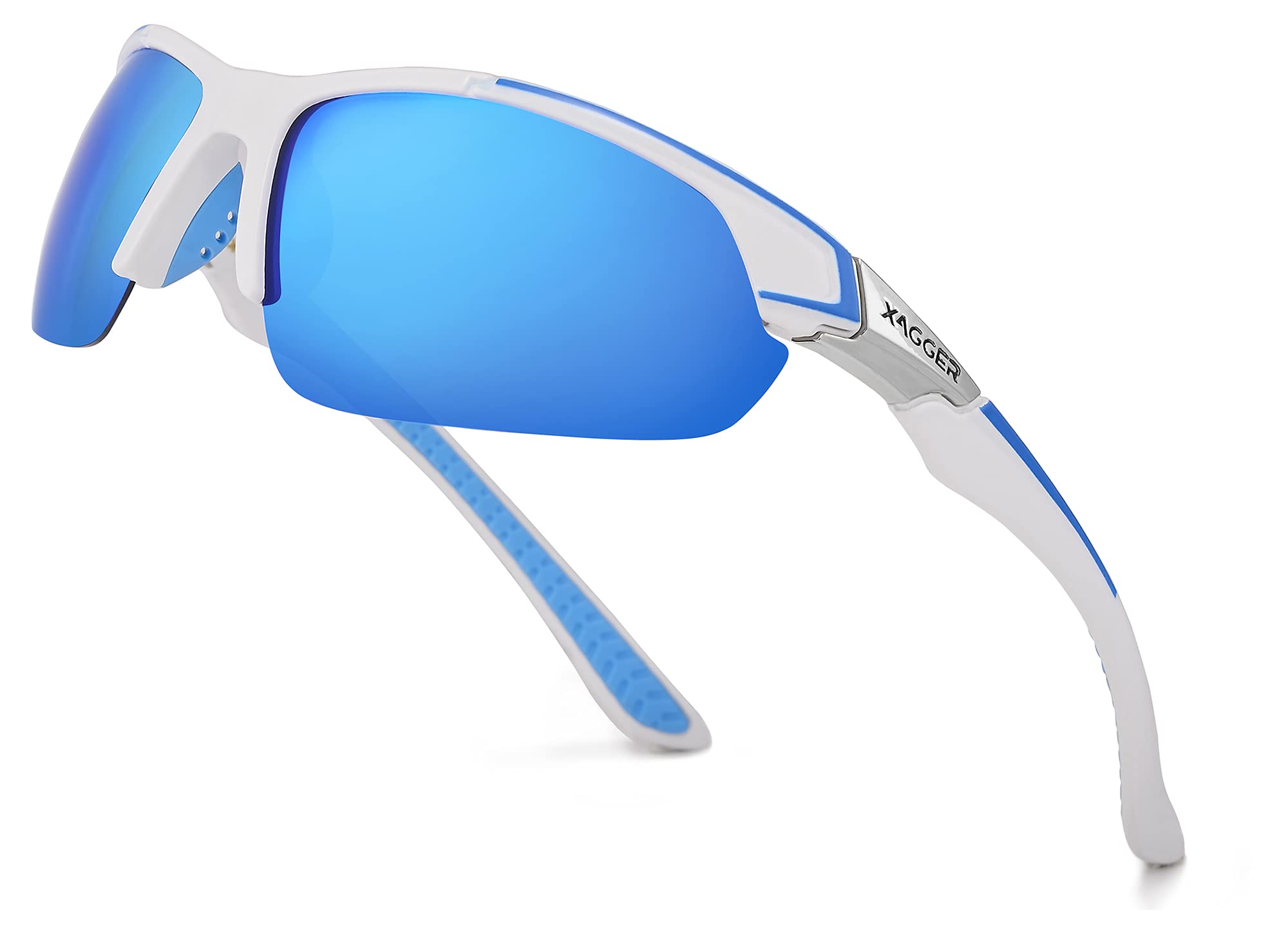 Xagger Polarized Sports Sunglasses for Men & Women - UV400 Protection Wrap-Around Sunglasses for Running, Cycling, Fishing & Outdoor Activities