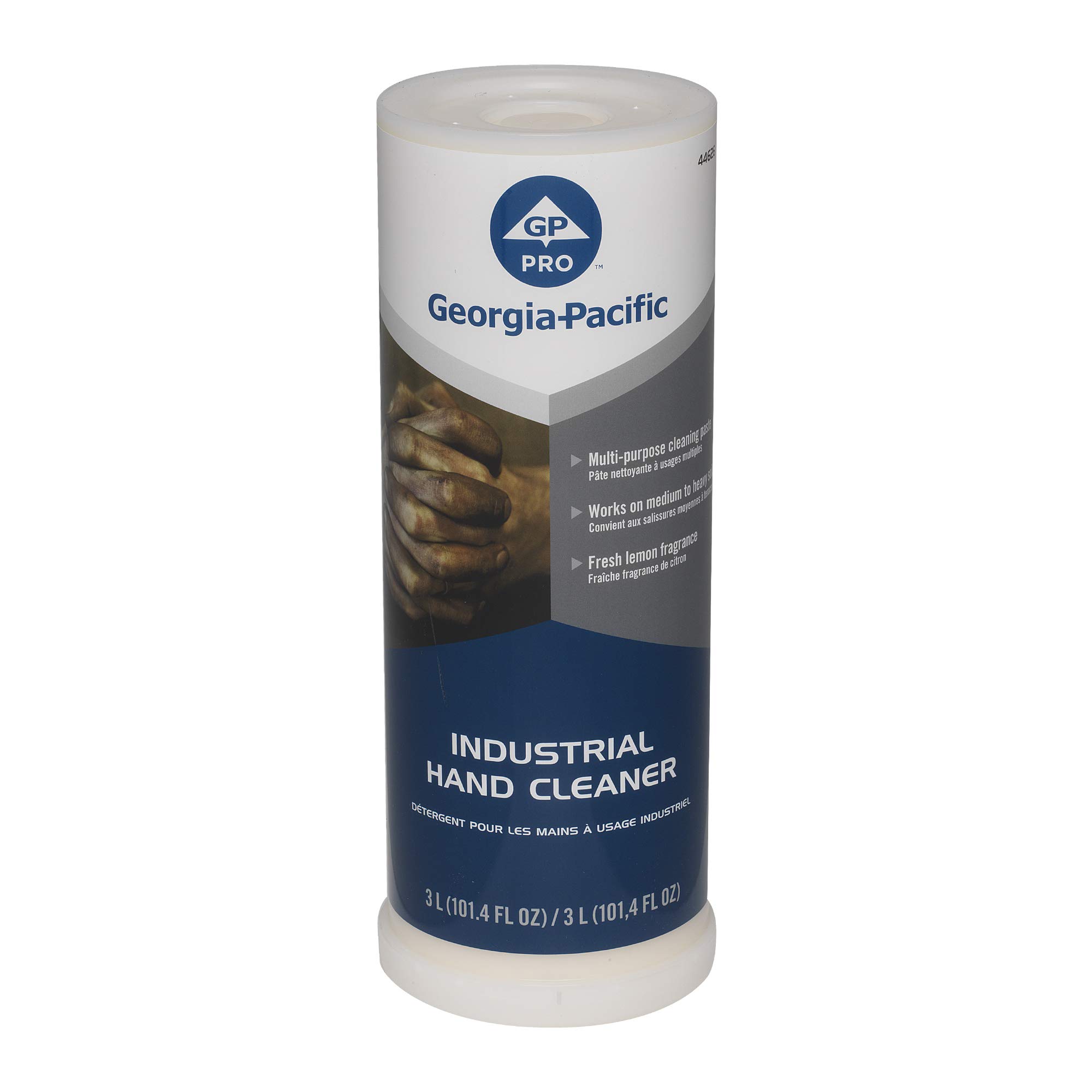 Georgia-Pacific Industrial Grit Hand Cleaner Refill - Lemon Scent, 3000 mL (4 Refills per Case) | Heavy-Duty Degreaser for Mechanics, Construction Workers & Auto Repair Shops