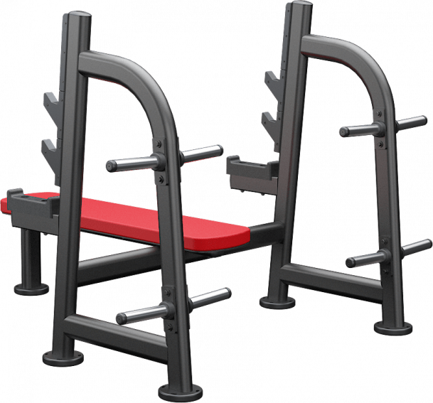 ATLANTIS Olympic Flat Bench Press - Professional Weight Bench for Home & Gym Strength Training - Perfect for Powerlifting, Bodybuilding & CrossFit Workouts
