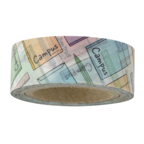 KOKUYO Campus Notebook Masking Tape - Colorful Washi Tape for Journaling, Scrapbooking & DIY Crafts - Perfect for School, Office & Home Organization