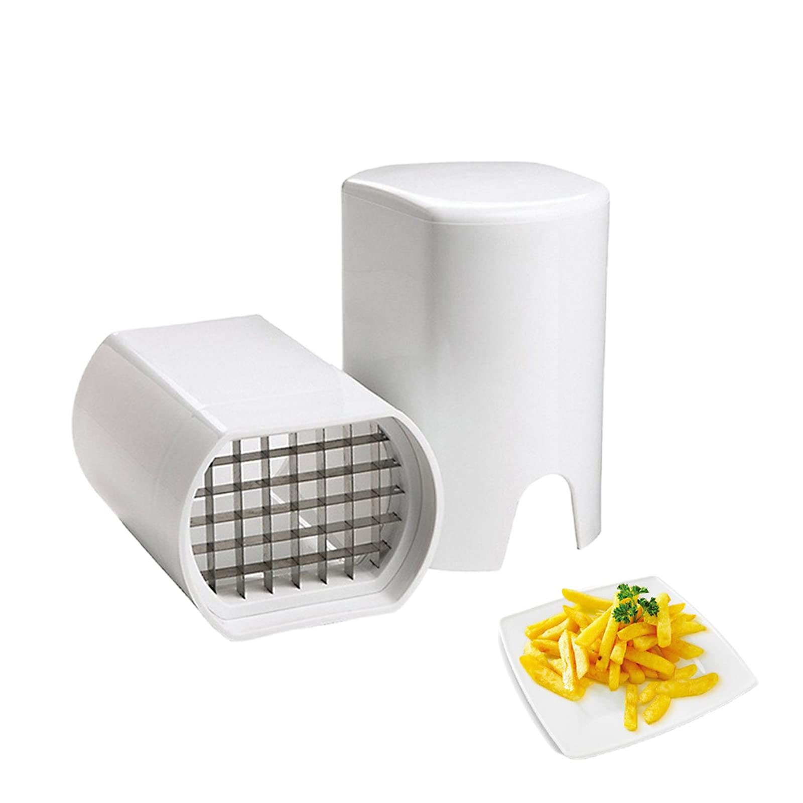 Stainless Steel Potato Chipper - French Fry Cutter for Potatoes, Carrots, Cucumbers & Fruits | Multi-Purpose Vegetable Slicer for Home Kitchen & Restaurant Use