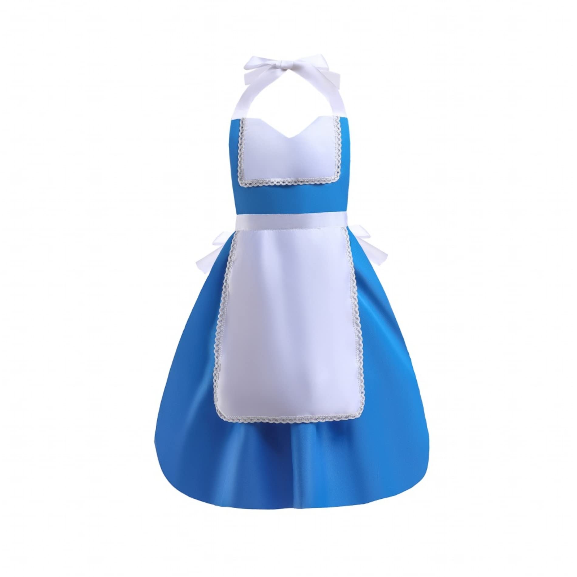 **Toddler Girls Princess Apron Costume - Kids Cartoon Dress Up for Party, Cooking, Painting & Role Play - Perfect for Halloween, Birthday & Pretend Play**
