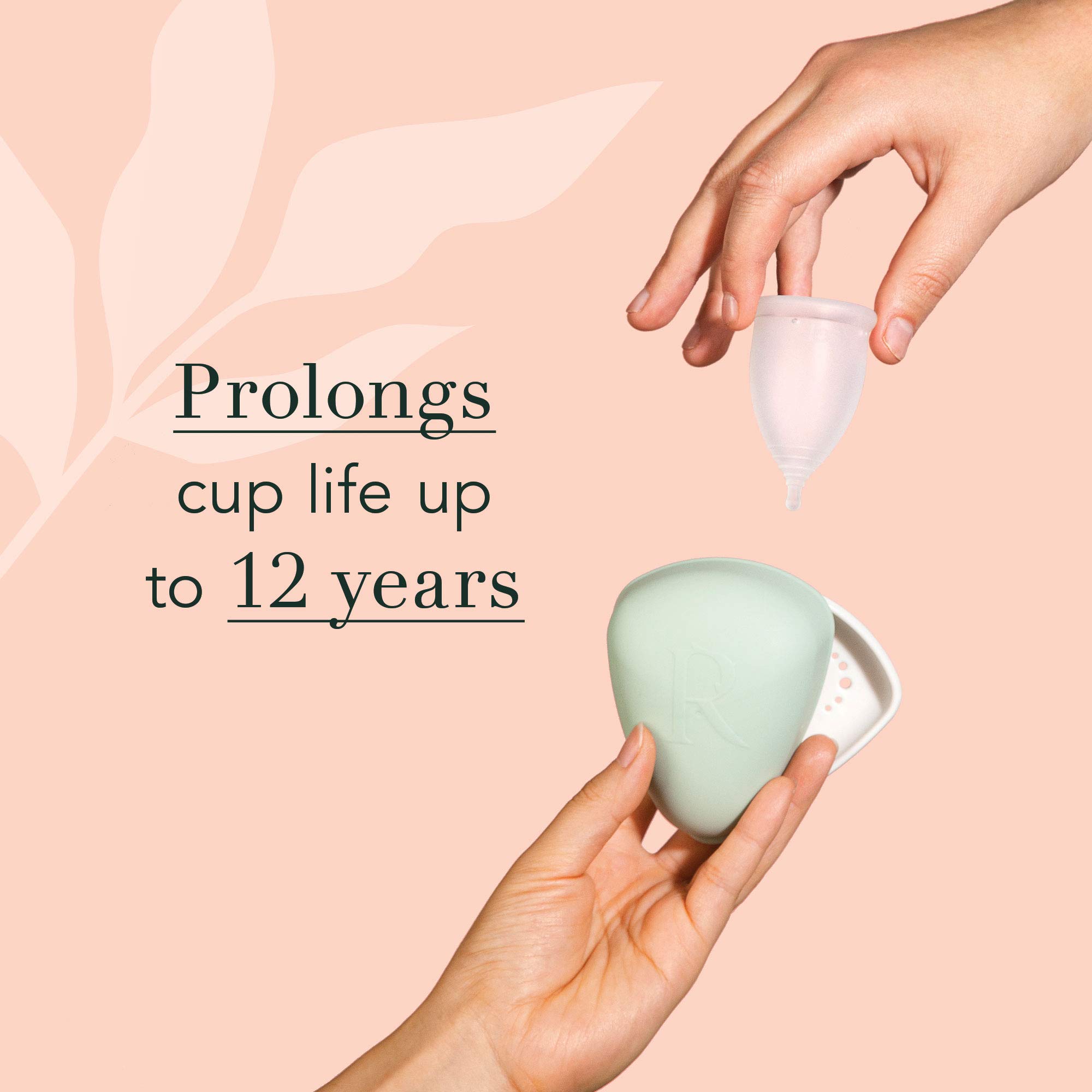 Rael Period Cup - Reusable Menstrual Cup with Storage Case, Medical-Grade Silicone, BPA Free, Easy to Clean & Dry, Made in USA - Perfect for Travel, Gym & Active Lifestyle