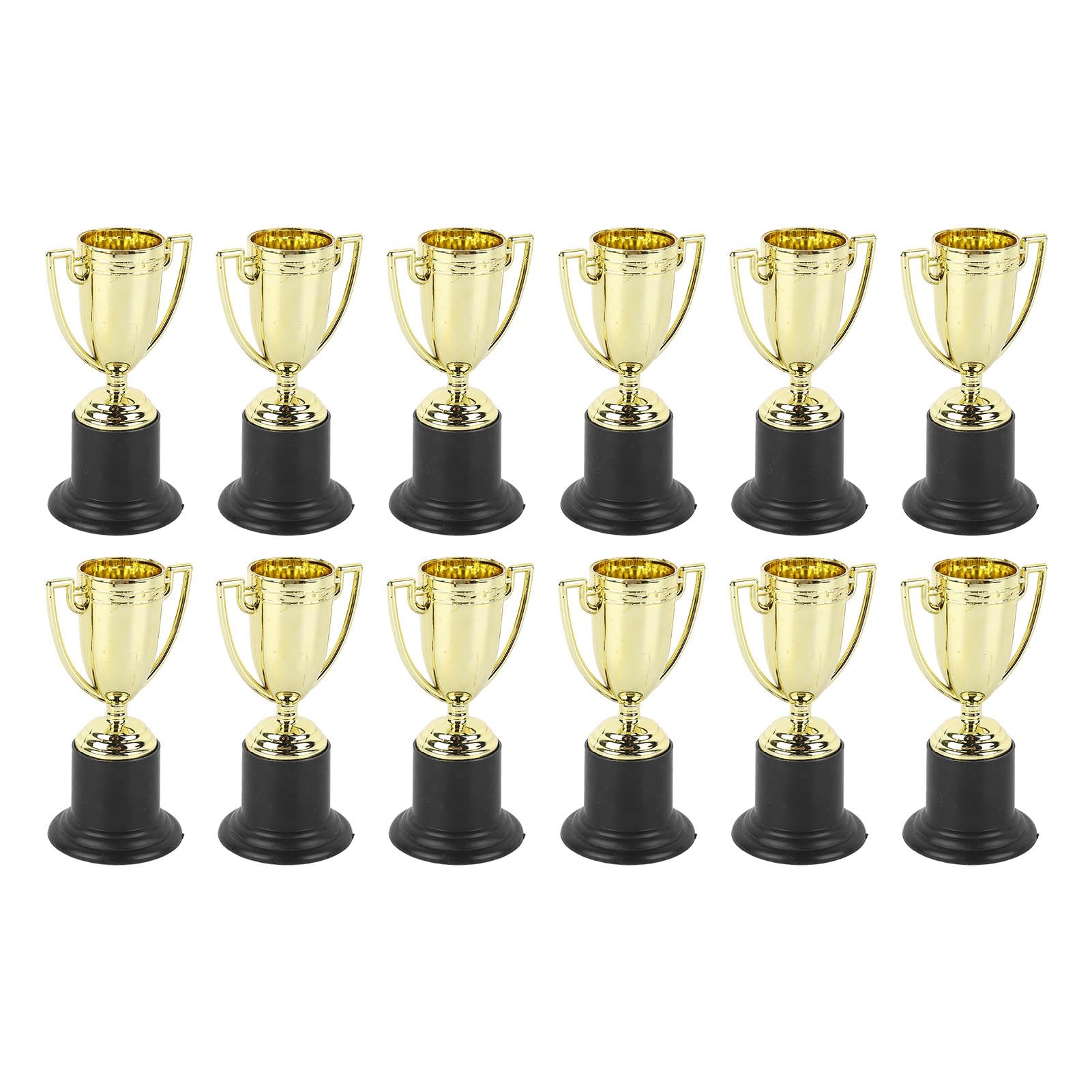 12 Pack Gold Mini Trophy Cups with Sturdy Base - Perfect for School Awards, Sports Events & Office Recognition Ceremonies
