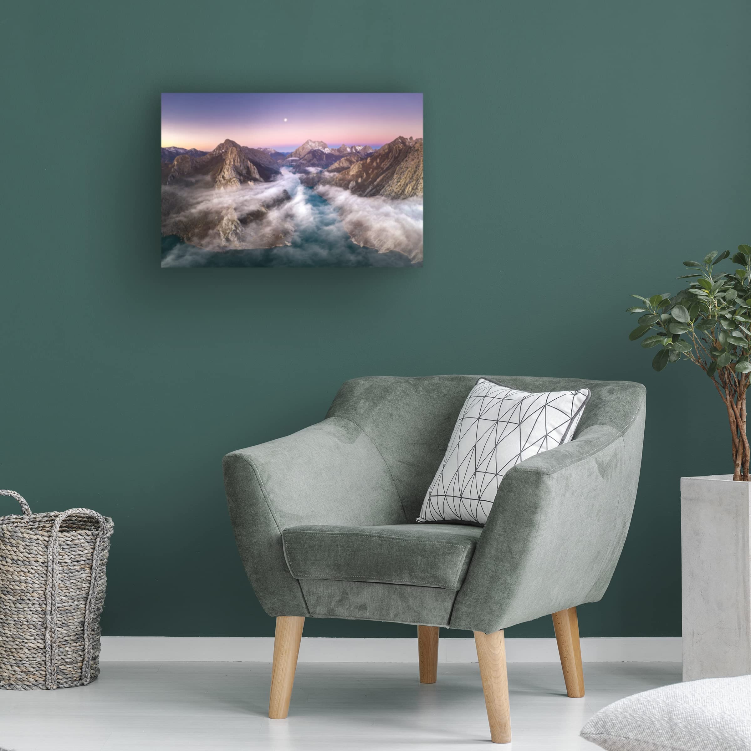 Trademark Fine Art 'From The Earth To The Moon' Canvas Wall Art by Juan I Cuadrado - Space Exploration Decor for Living Room, Bedroom & Office