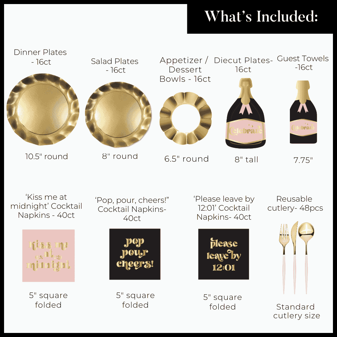 Ultimate New Year's Tablescape Decorations - Elegant Holiday Table Setting for Celebrations & Parties | Perfect for NYE, Christmas & Special Occasions