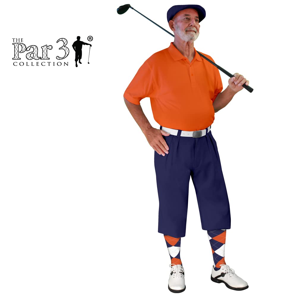 Premium Navy Blue Microfiber Golf Pants for Men - Stretchable & Breathable Plus Fours - Perfect for Golfing, Casual Wear & Outdoor Activities