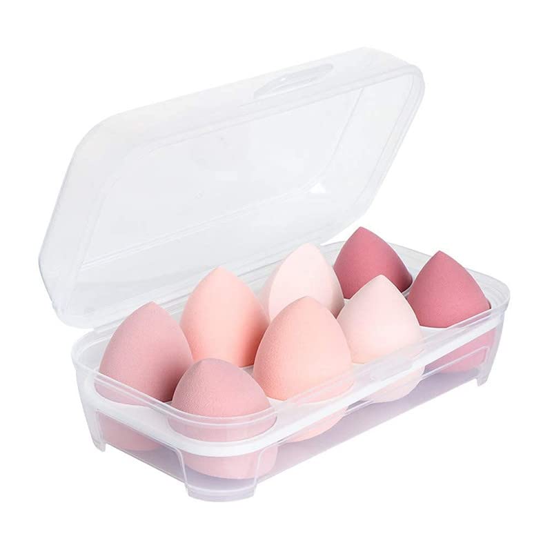FAMEZA 8 PCS Makeup Sponge Set - Beauty Blender for Liquid, Powder & Cream Foundation - Dry & Wet Use Makeup Sponges with Multi-Shape Design - Perfect for Professional Makeup Application & Travel Beauty Essentials
