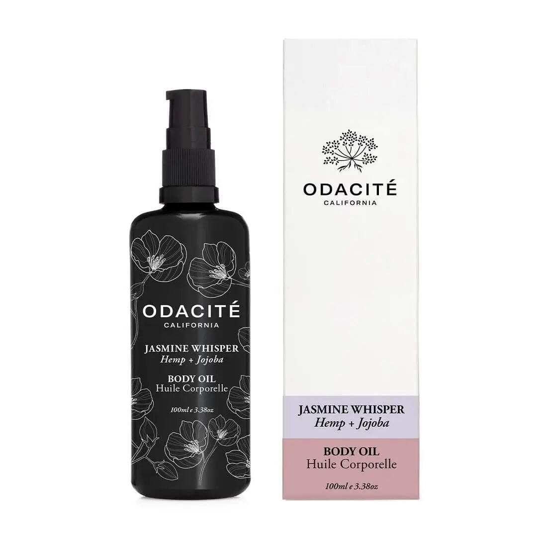 Organic JASMINE WHISPER Hemp & Jojoba Body Oil for Dry Skin - Moisturizing & Relaxing Aromatherapy Massage Oil - Perfect for Spa, Yoga & Nighttime Skincare Routine