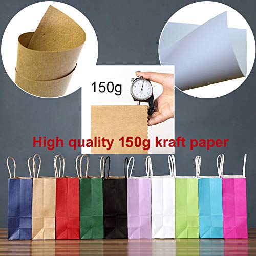 Premium AZOWA Large Kraft Paper Gift Bags with Handles - 12.5