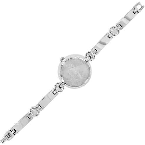 Brighton Crystal City Silver Tone Watch for Women - Elegant Dress Watch for Office, Party & Special Occasions
